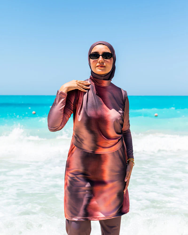 Draped Burkini - Brown