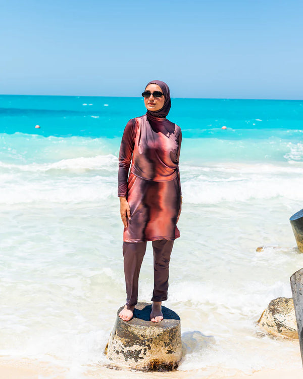 Draped Burkini - Brown