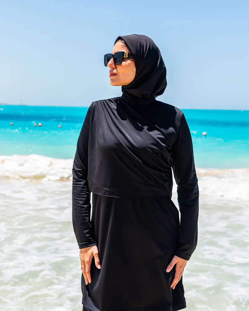 Draped Burkini - Black