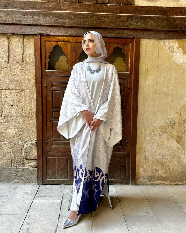 Arabic Letters Kaftan-White