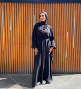 Chiffon Basic Abaya - Black