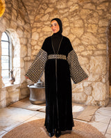 Embroidered Sleeves Kaftan - Beige