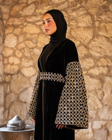 Embroidered Sleeves Kaftan - Beige