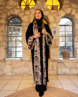Double Face Velvet Kaftan - Black