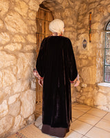 Double Face Velvet Kaftan - Brown