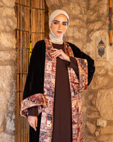 Double Face Velvet Kaftan - Brown
