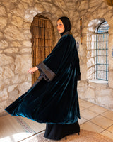 Double Face Velvet Kaftan - Teal
