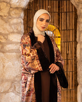 Double Face Velvet Kaftan - Brown