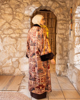 Double Face Velvet Kaftan - Brown