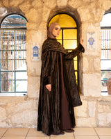 Crushed Velvet Kaftan - Brown