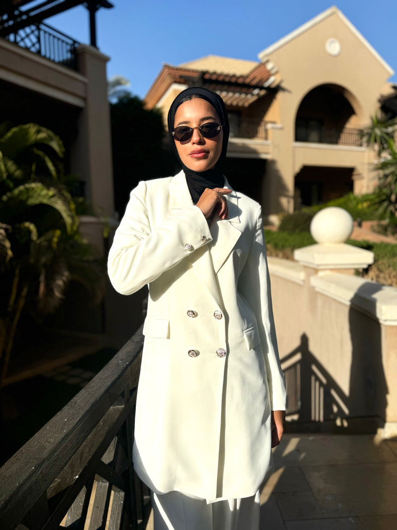 Double breasted Blazer Offwhite Hijab Boutique International