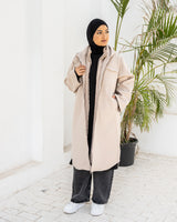 Double Layer Felt Jacket - Beige