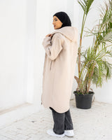 Double Layer Felt Jacket - Beige