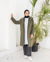 Double Layer Felt Jacket - Olive