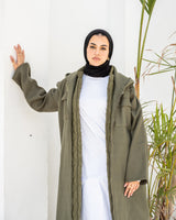 Double Layer Felt Jacket - Olive