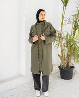 Double Layer Felt Jacket - Olive