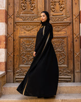 Golden Trim Cape - Black