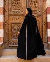 Golden Trim Cape - Black