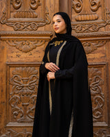 Golden Trim Cape - Black