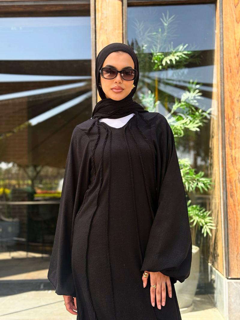 Tuck Detailed Dress - Black
