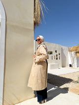 Two-tones Coat - Beige