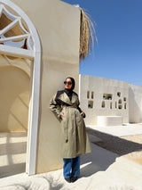 Two-tones Coat - Olive