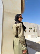 Two-tones Coat - Olive