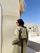 Two-tones Coat - Olive