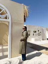 Two-tones Coat - Olive