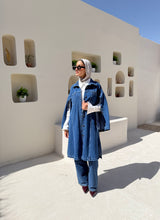 Denim Buttoned Jacket - Dark Blue