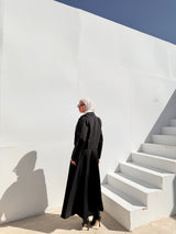 Double Layered Stripes Skirt - Black