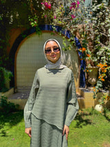 Accordion Layers Dress - Olive