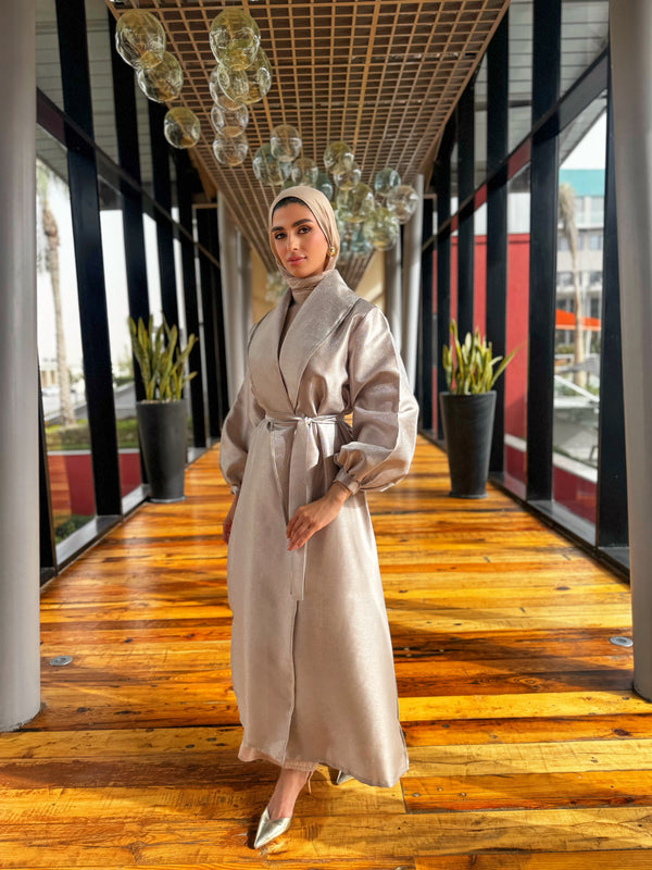 Taffeta Cardigan - Silver