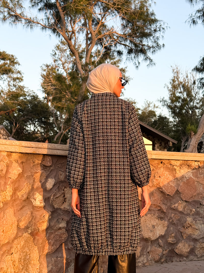 Tweed Casual Jacket - Black*White