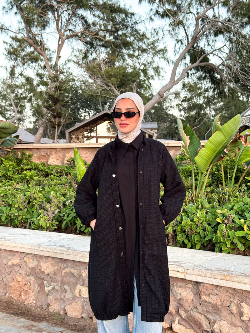Tweed Casual Jacket - Black