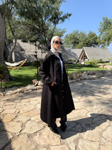 Asymmetric Gabardine Shirt - Black