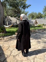 Asymmetric Gabardine Shirt - Black