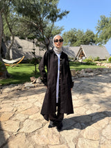 Asymmetric Gabardine Shirt - Black