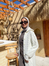 Cable-Knit Cardigan - Offwhite