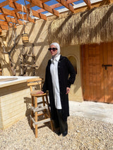 Cable-Knit Cardigan - Black