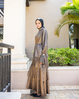 Metallic Layered Dress - Gold