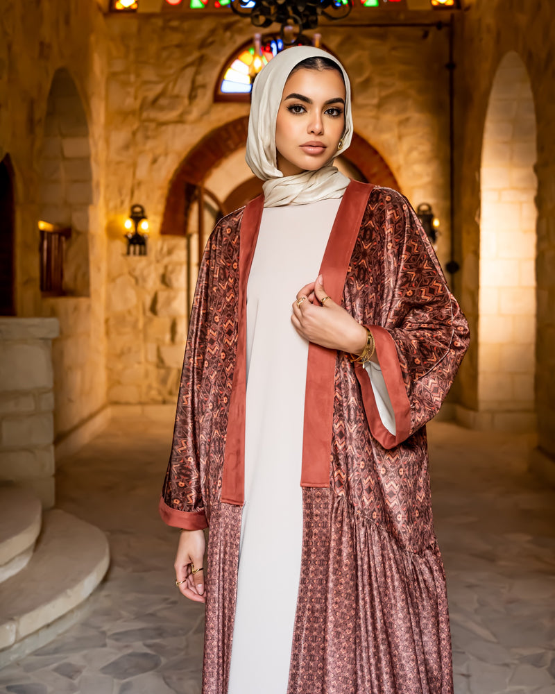 Mix Prints Velvet Kaftan - Havan