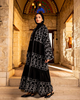 Serma Embroidery Kaftan - Black