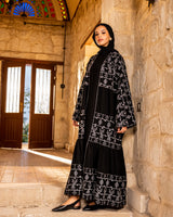 Serma Embroidery Kaftan - Black