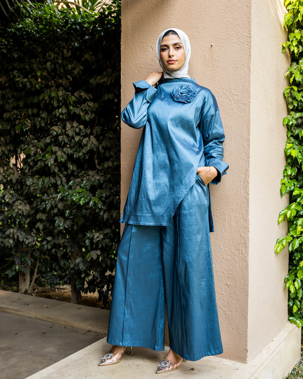 Taffeta Blouse - Blue