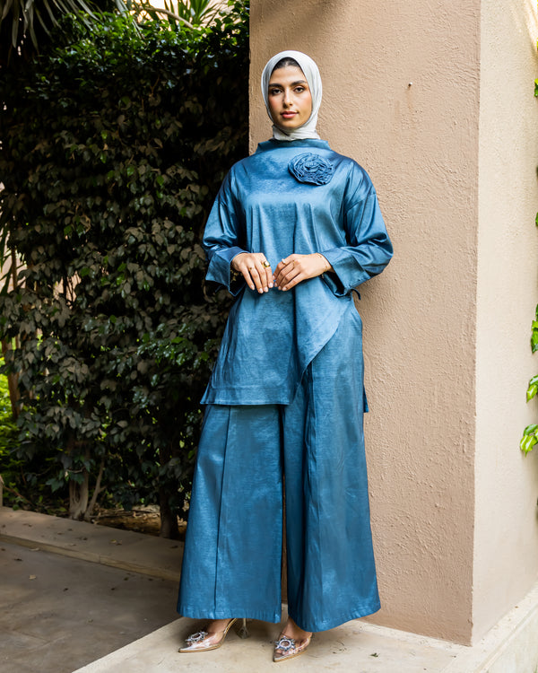 Taffeta Blouse - Blue